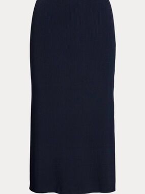 Lauren Ralph Lauren Ribbed Knit Pencil Midi Skirt